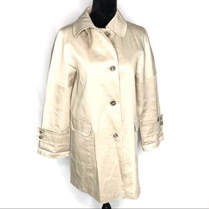 Stile Benetton beige Italian button down trench M